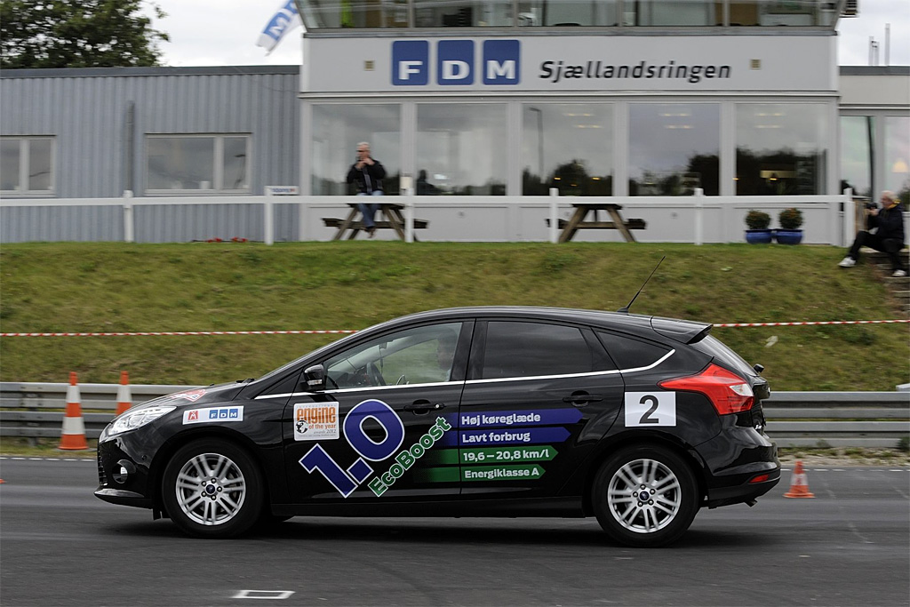 Martin Berner fra det royale racingteam skal køre denne Ford Focus EcoBoost 1.0 til succes i rallyet. EcoBoost er kåret til bilen med årets motor 2012.
(Foto: Michael Eisenberg)